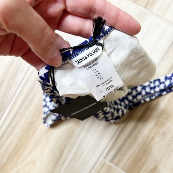 Zadig & Voltaire Maillot Star One Piece Swimsuit Blue size 4 - Picture 6 of 7